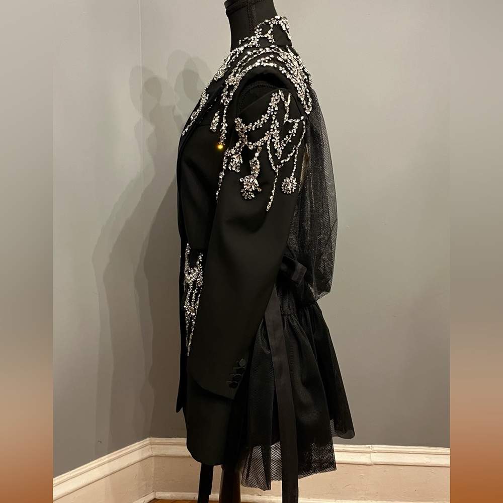 ASO Lady Gaga Alexander McQueen SS22 Embellished Hybrid Jacket/Dress, sz IT40 - Picture 7 of 16